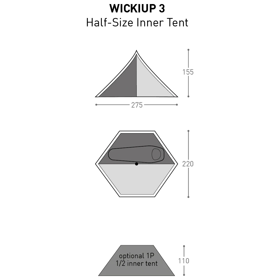 Bach Wickiup 3 Half-Size Innertent - Tente Intérieure 3 Bach Wickiup 3 Half-Size Innertent - Tente Intérieure