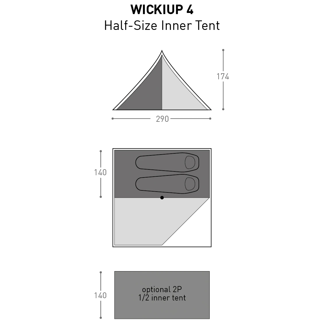 Bach Wickiup 4 Half-Size Innertent - Tente Intérieure 3 Bach Wickiup 4 Half-Size Innertent - Tente Intérieure