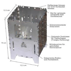 Bushbox XL - Réchaud à Combustible Sec -Extérieur Camping Équip Magasin bushcraft essentials bushbox xl rechaud a combustible sec detail 3