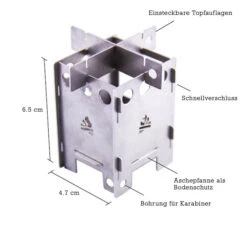 Edcbox - Réchaud à Combustible Sec -Extérieur Camping Équip Magasin bushcraft essentials edcbox rechaud a combustible sec detail 3