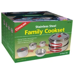 Coghlans Edelstahlkochset 'Family' - Popote 7 Coghlans Edelstahlkochset 'Family' - Popote -Extérieur Camping Équip Magasin coghlans edelstahlkochset family popote detail 3