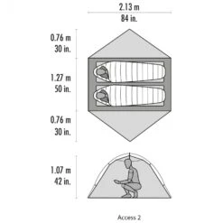 MSR Access 2 Tent - Tente 2 Places -Extérieur Camping Équip Magasin msr access 2 tent tente 2 places detail 5