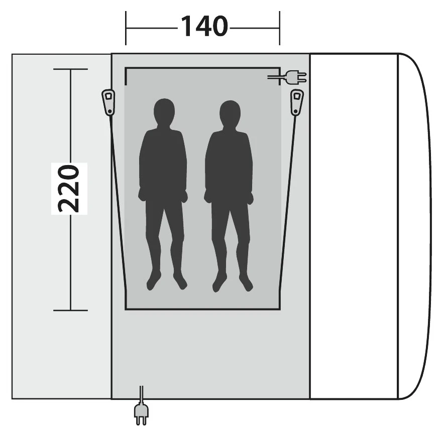 Outwell Inner Parkville 200SA/Maryville 260SA Flex - Tente Intérieure 3 Outwell Inner Parkville 200SA/Maryville 260SA Flex - Tente Intérieure