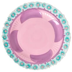 Rice Ceramic Dinner Plate With Embossed Flower Design - Assiette -Extérieur Camping Équip Magasin rice ceramic dinner plate with embossed flower design assiette 1