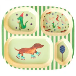 Rice Melamine Kids 4 Room Plate - Assiette -Extérieur Camping Équip Magasin rice melamine kids 4 room plate assiette 1