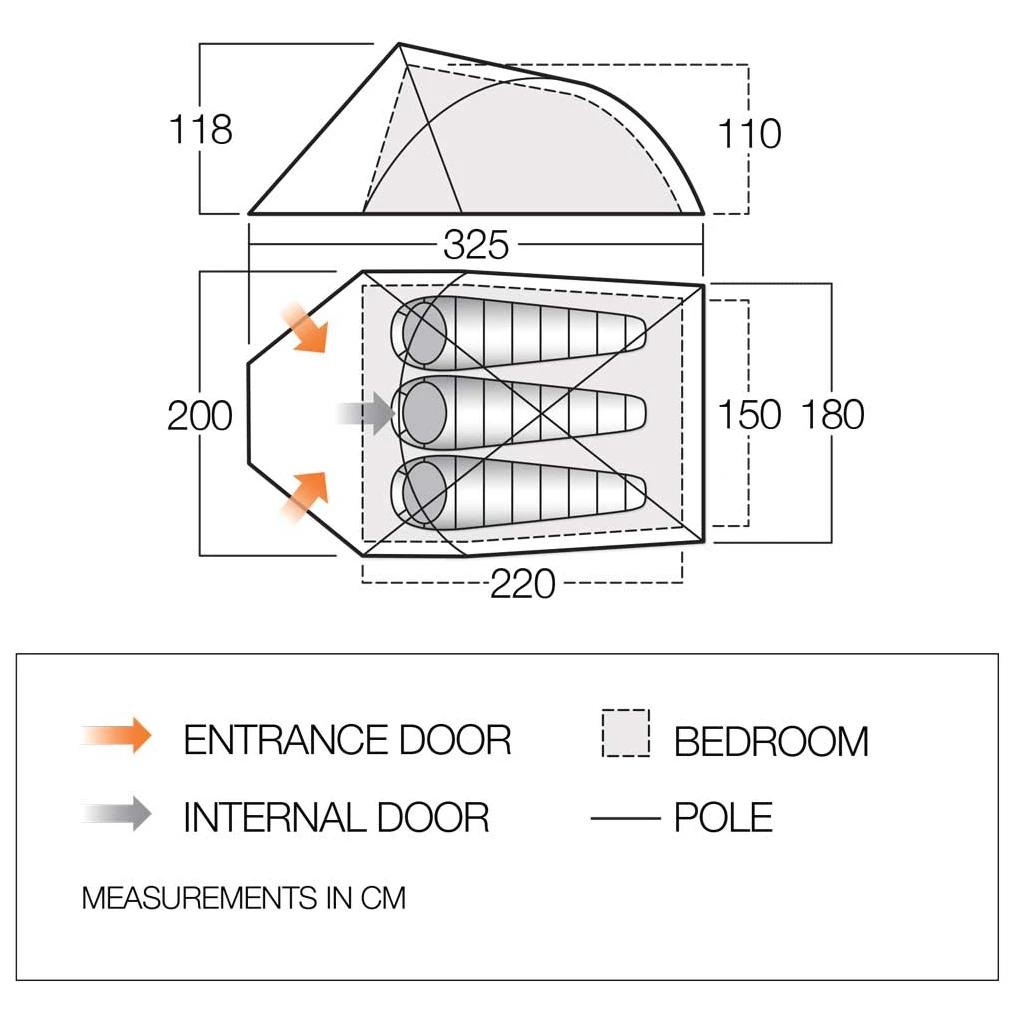 Vango Helvellyn 300 - Tente 3 Places 4 Vango Helvellyn 300 - Tente 3 Places – Image 2