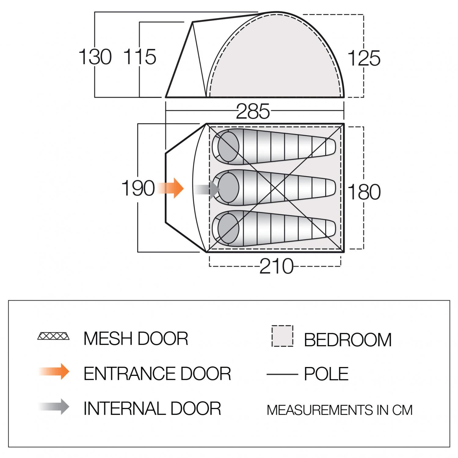 Vango Tay 300 - Tente 3 Places 3 Vango Tay 300 - Tente 3 Places