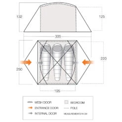 Vango Tryfan 300 - Tente 3 Places 15 Vango Tryfan 300 - Tente 3 Places -Extérieur Camping Équip Magasin vango tryfan 300 tente 3 places detail 7
