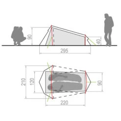VAUDE Arco 1-2P - Tente 1 Place -Extérieur Camping Équip Magasin vaude arco 1 2p tente 1 place detail 3