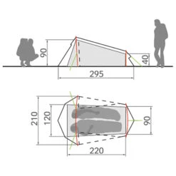 VAUDE Arco 1-2P - Tente 1 Place -Extérieur Camping Équip Magasin vaude arco 1 2p tente 1 place detail 4
