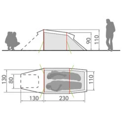 VAUDE Arco 2P - Tente 2 Places -Extérieur Camping Équip Magasin vaude arco 2p tente 2 places detail 4