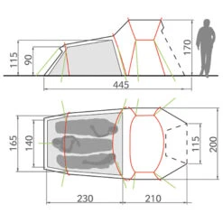 VAUDE Campo Grande XT 4P - Tente 4 Places -Extérieur Camping Équip Magasin vaude campo grande xt 4p tente 4 places detail 4